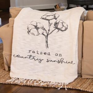 Country Sunshine Woven Throw G54011 By CWI Gifts
