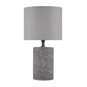 Bayard Embossed Ceramic Table Lamp - Grey
