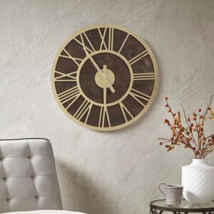 Mason Wall Clock - Brown/Gold