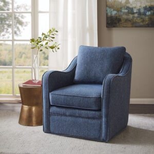 Wide Seat Swivel Arm Chair