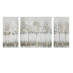 Gold Foil Triptych 3-piece Canvas Wall Art Set