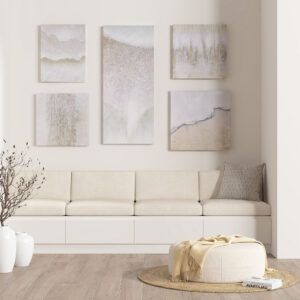Hand Embellished Abstract 5-piece Gallery Canvas Wall Art Set