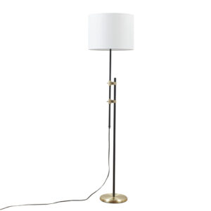 Asymmetrical Adjustable Height Metal Floor Lamp