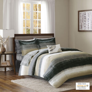 9 Piece Comforter Set with Cotton Bed Sheets