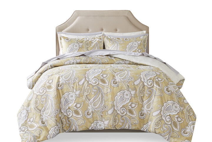Paisley Print 9 Piece Comforter Set with Sheets