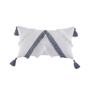Cotton Oblong Pillow with tassels