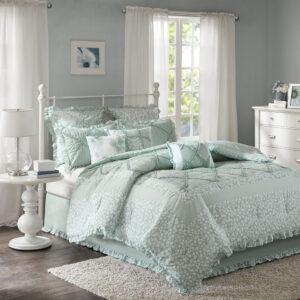 9 Piece Cotton Percale Comforter Set