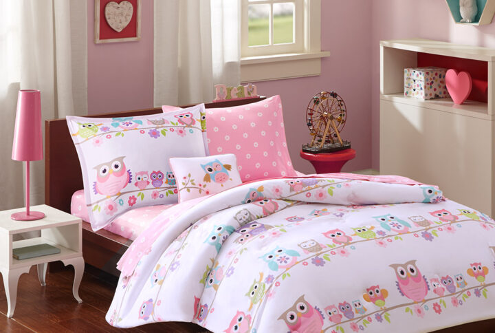 Owl Comforter Set with Bed Sheets