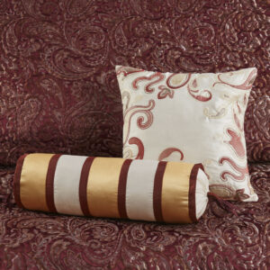 5 Piece Jacquard Bedspread Set with Throw Pillows