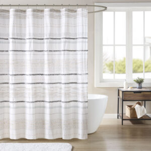 Cotton Printed Shower Curtain with Trims