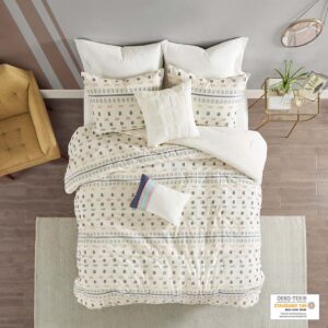 5 Piece Cotton Jacquard Comforter Set