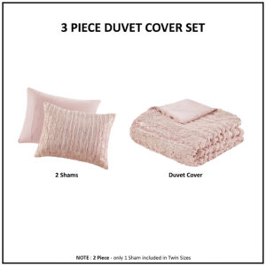 Metallic Print Faux Fur Duvet Cover Set
