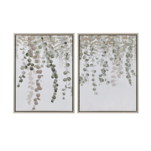 Eucalyptus 2-piece Framed Canvas Wall Decor Set