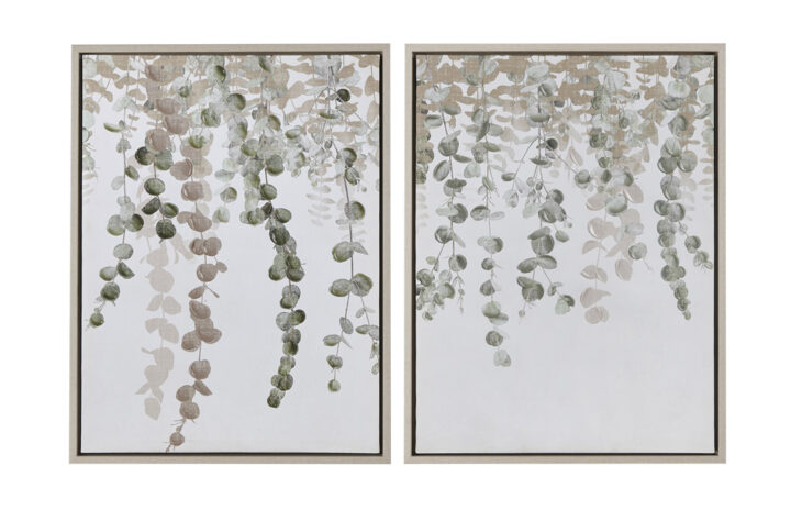 Eucalyptus 2-piece Framed Canvas Wall Decor Set
