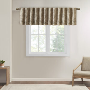 Faux Silk Embroidered Window Valance