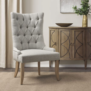 Button Tufted Captain Accent Chair
