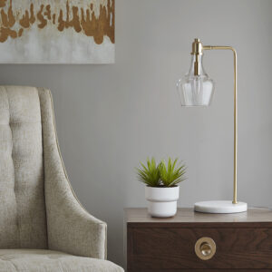 24" H Table Lamp with Marble Base