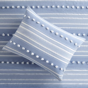 Striped Clipped Jacquard Comforter Set