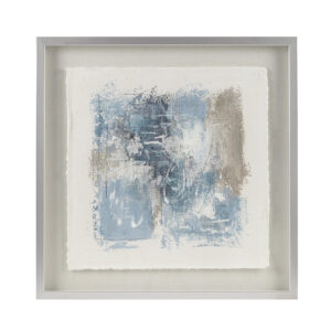 Hand Painted Abstract Framed Glass and Matted Wall Art