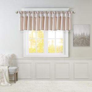 Lightweight Faux Silk Valance With Beads