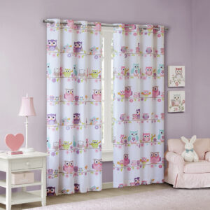 Owl Printed Blackout Curtain Panel