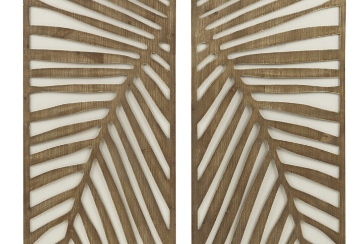 Two-tone 2-piece Wood Panel Wall Decor Set