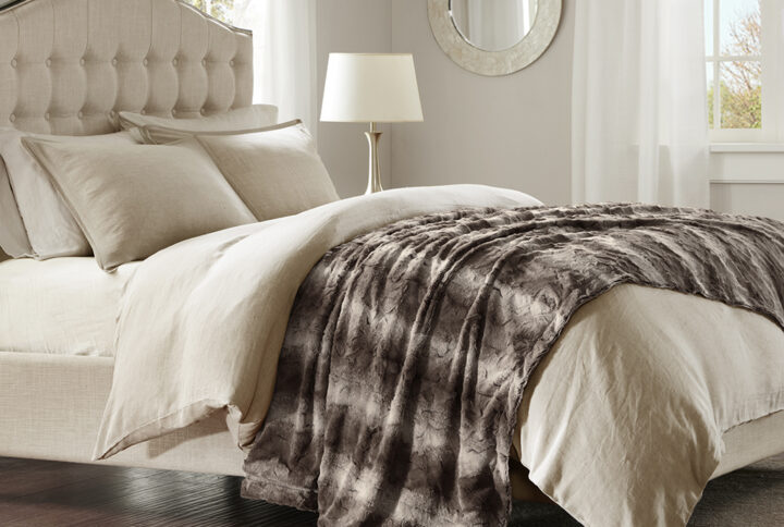 Faux Fur Oversized Bed Throw