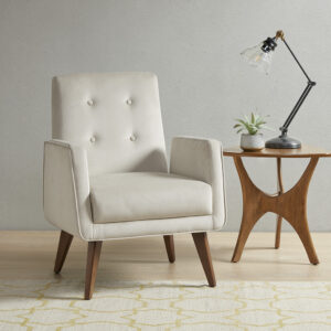 Upholstered Button Tufted Accent Chair
