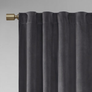 Room Darkening Metallic Printed Poly Velvet Rod Pocket/Back Tab Window Panel Pair