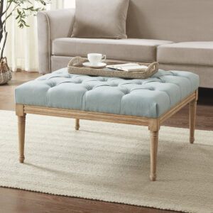 Upholstered Button Tufted Accent Ottoman