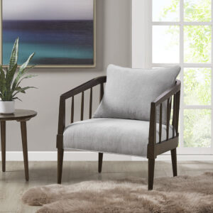 Spindle Accent Armchair with Removable Back Pillow