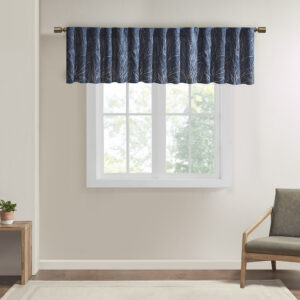 Faux Silk Embroidered Window Valance