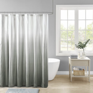 Ombre Printed Seersucker Shower Curtain
