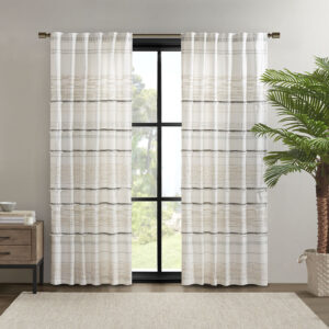 Cotton Printed Curtain Panel with tassel trim and Lining