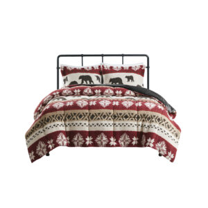 Print Sherpa Comforter Set