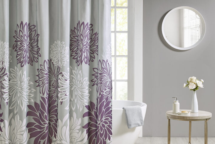 Printed Floral Shower Curtain