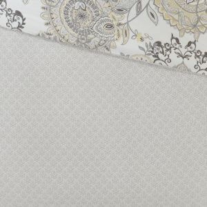 3 Piece Cotton Floral Printed Reversible Duvet Cover Set