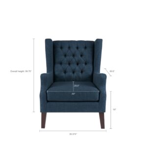 Button Tufted Wing Chair
