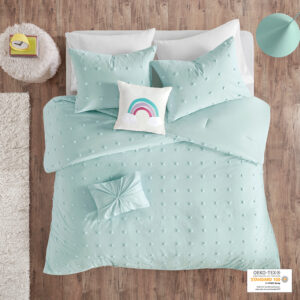 Cotton Jacquard Pom Pom Comforter Set
