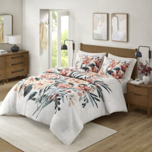 3 Piece Floral Cotton Comforter Set