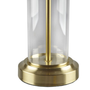 Glass Cylinder Table Lamp Set of 2