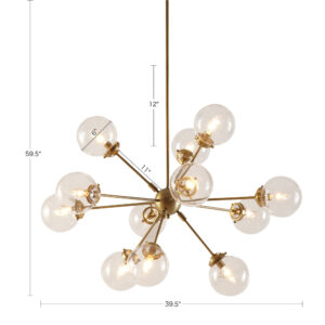 12-Light Chandelier with Oversized Globe Bulbs