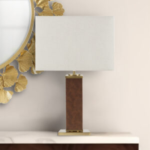 Faux Leather Table Lamp