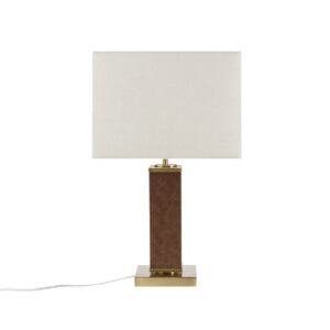 Faux Leather Table Lamp