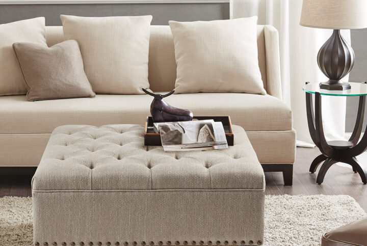 Tufted Square Cocktail Ottoman