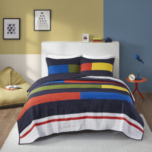 Stripe Printed Quilt Set