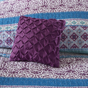 Reversible Quilt Set with Throw Pillows