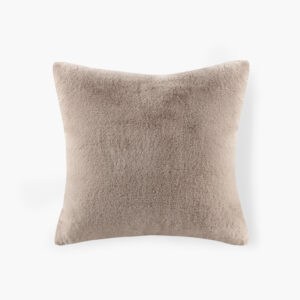 Solid Faux Fur Square Decor Pillow