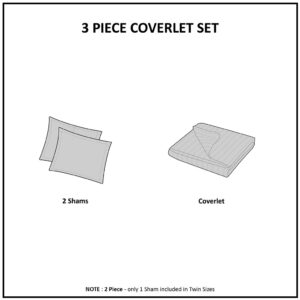 3 Piece Reversible Scalloped Edge Quilt Set