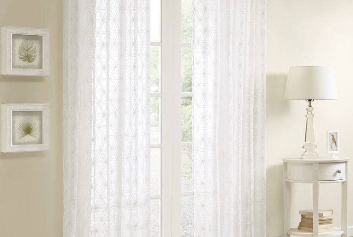 Sheer Embroidered Window Curtain
